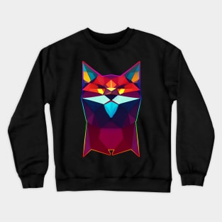 Cat Of Polygon Art Crewneck Sweatshirt